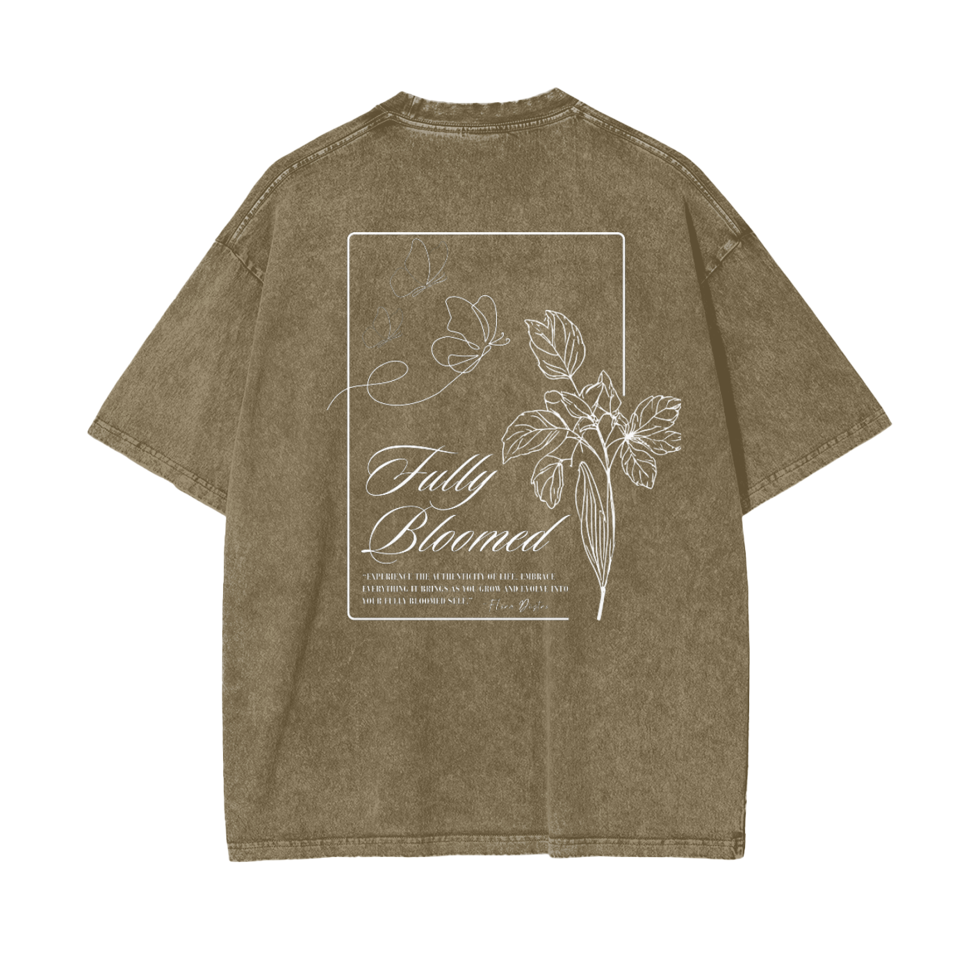 Oversize Snow Washed T Shirt Olive
