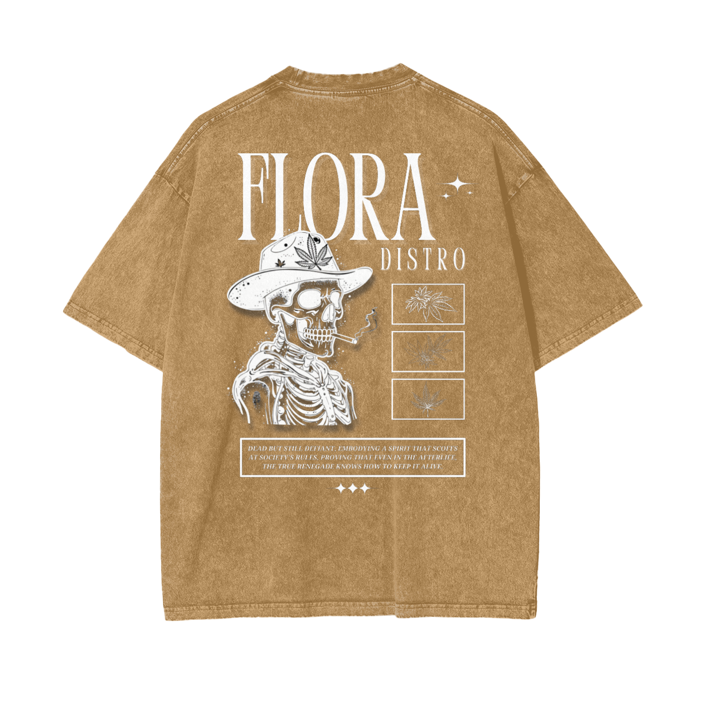 Vintage Wash Frayed T Shirt Brown